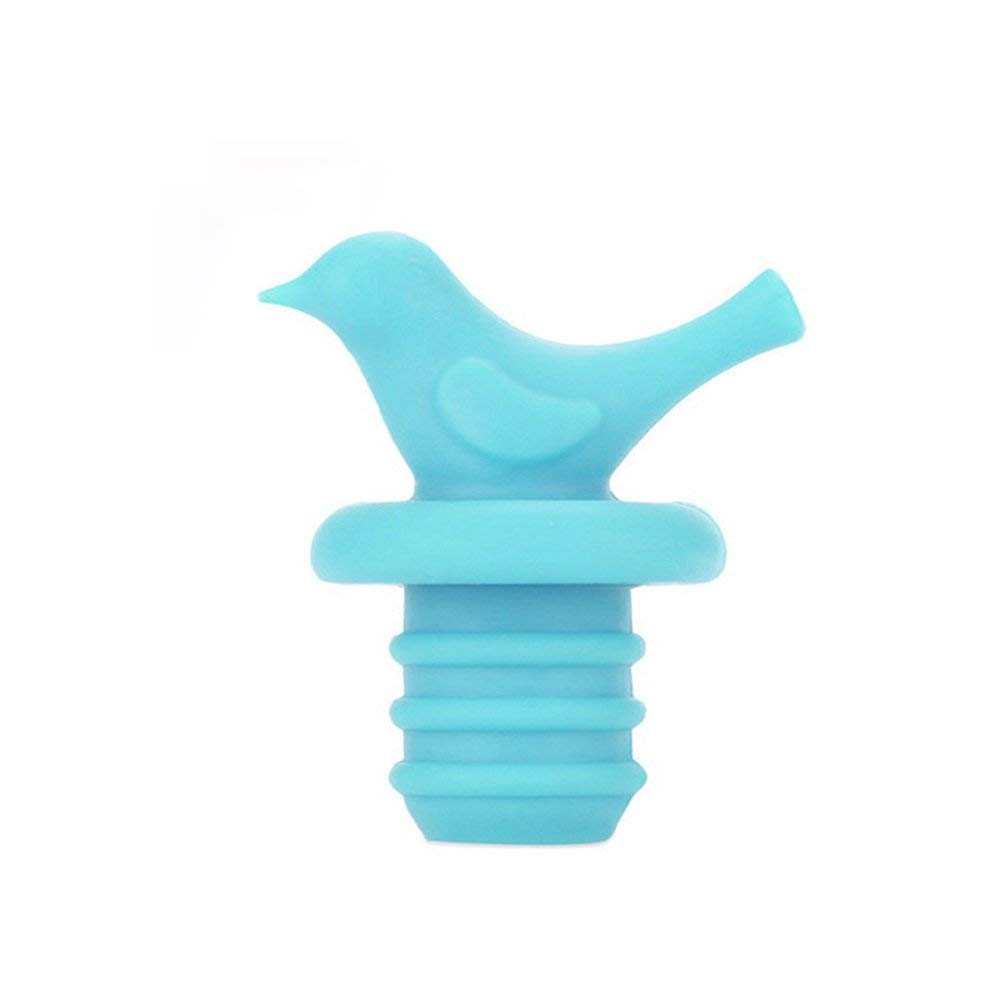 UKD Pulabo Silicone Bottle Stopper - Cute Little Bird Design for Champagne & Wine Glasses, Durable & Cost-Effective Wine Preserver Plug (Perfect for Parties, Weddings & Home Entertaining)