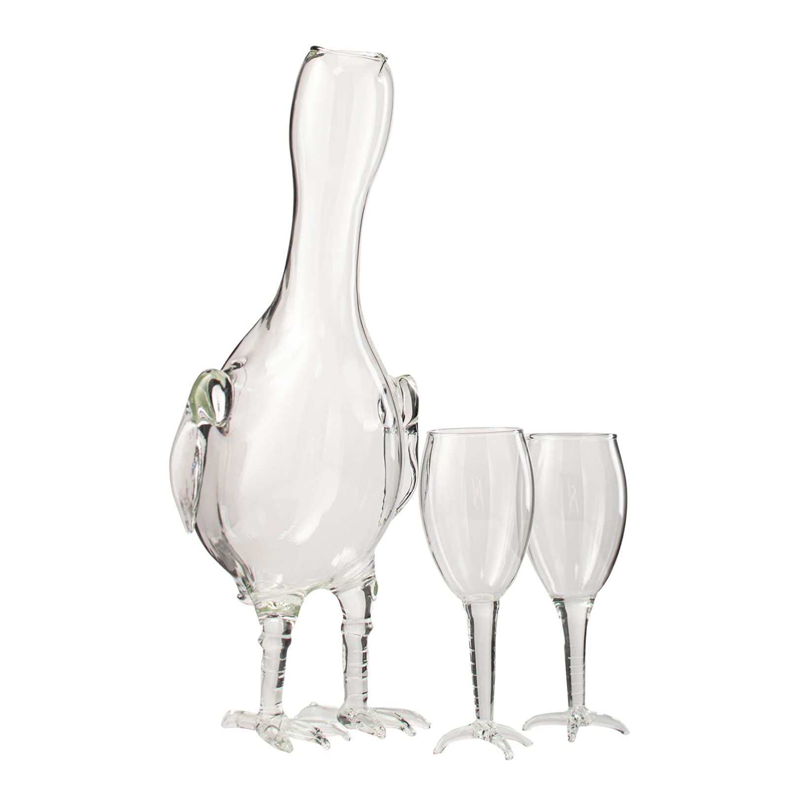 Premium Rooster-Shaped Glass Decanter Set - 500ml Whiskey & Wine Decanter with 2 Matching Glasses - Perfect for Scotch, Bourbon, Vodka & Spirits - Ideal Gift for Whiskey Enthusiasts & Home Bar Decor - Great for Parties, Gifting & Whiskey Tasting Events
