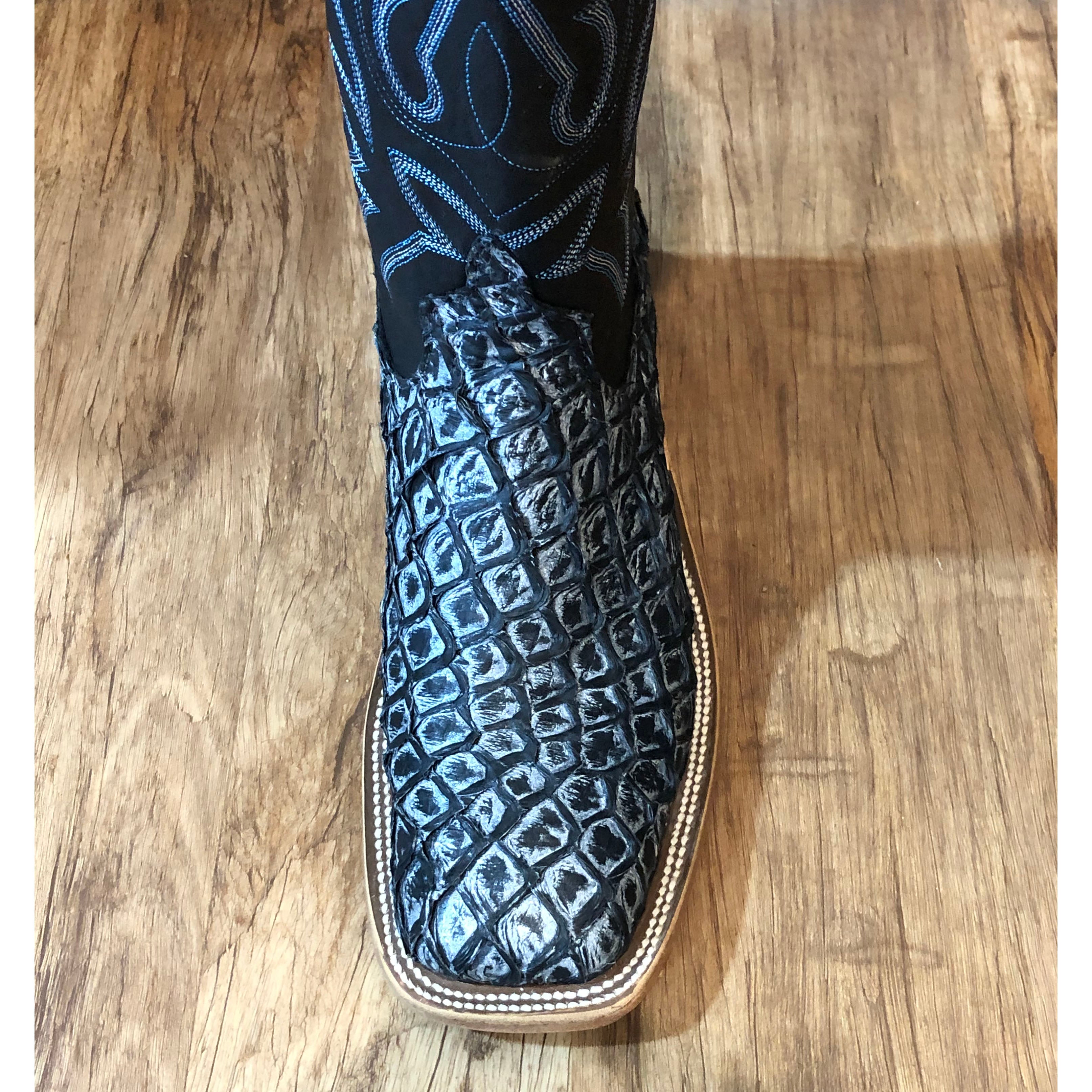 Anderson Bean Women's Blue Steel Baby Bass Western Boots - Stylish Cowgirl Boots for Country Dancing, Rodeo & Casual Wear