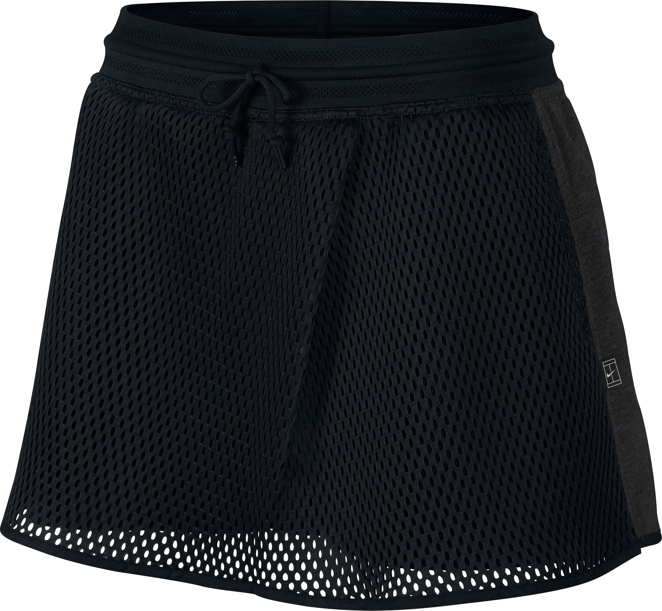Nike Women's Tennis Skort - Black/Grey Mesh Skirt Shorts for Tennis & Running, Medium Size | Perfect for Sports & Casual Wear