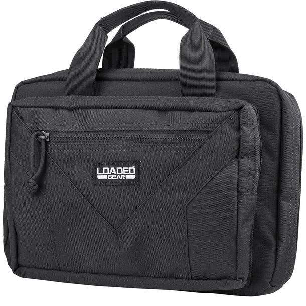 Barska BI13226 Loaded Gear 12 Dual Tactical Pistol Bag RX 800 - Durable Military Range Case for Handguns & Ammo - Perfect for Shooting Range, Hunting & Outdoor Adventures