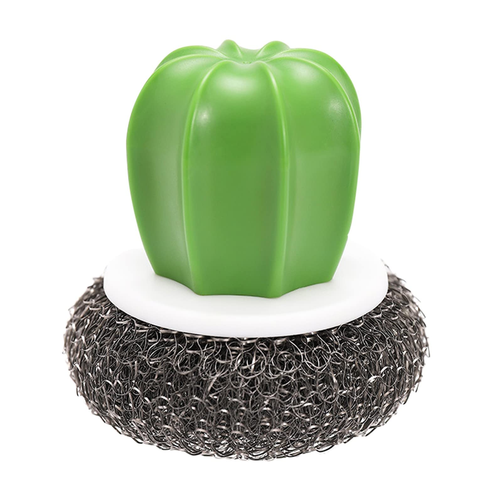 Eco-Friendly Cactus Dishwashing Brush with Nano Cleaning Ball & Handle - Durable Kitchen Cleaning Brush for Pots, Pans & Dishes - Perfect Toilet Brush Replacement Head (Size A) - Ideal for Home, RV & Camping Use