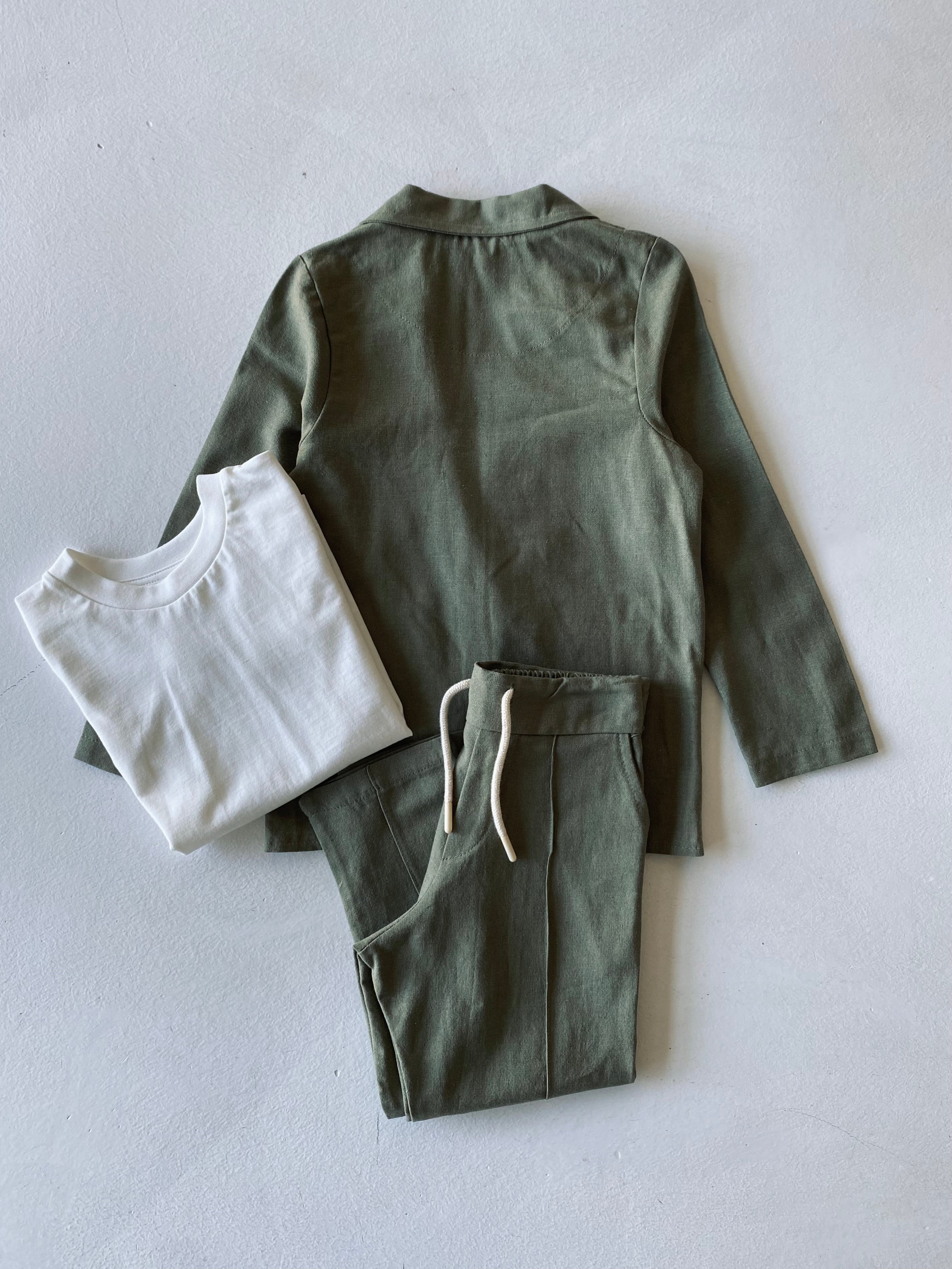 Natural Linen Kids Suit Set - Comfortable & Breathable Outfit for Boys & Girls - Perfect for Summer, Parties, and Special Occasions