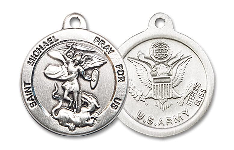 St. Michael Army Medal Pendant Necklace for Men & Women - Religious Military Jewelry Gift - Made in USA - Perfect for Veterans Day, Military Appreciation & Faith-Based Occasions