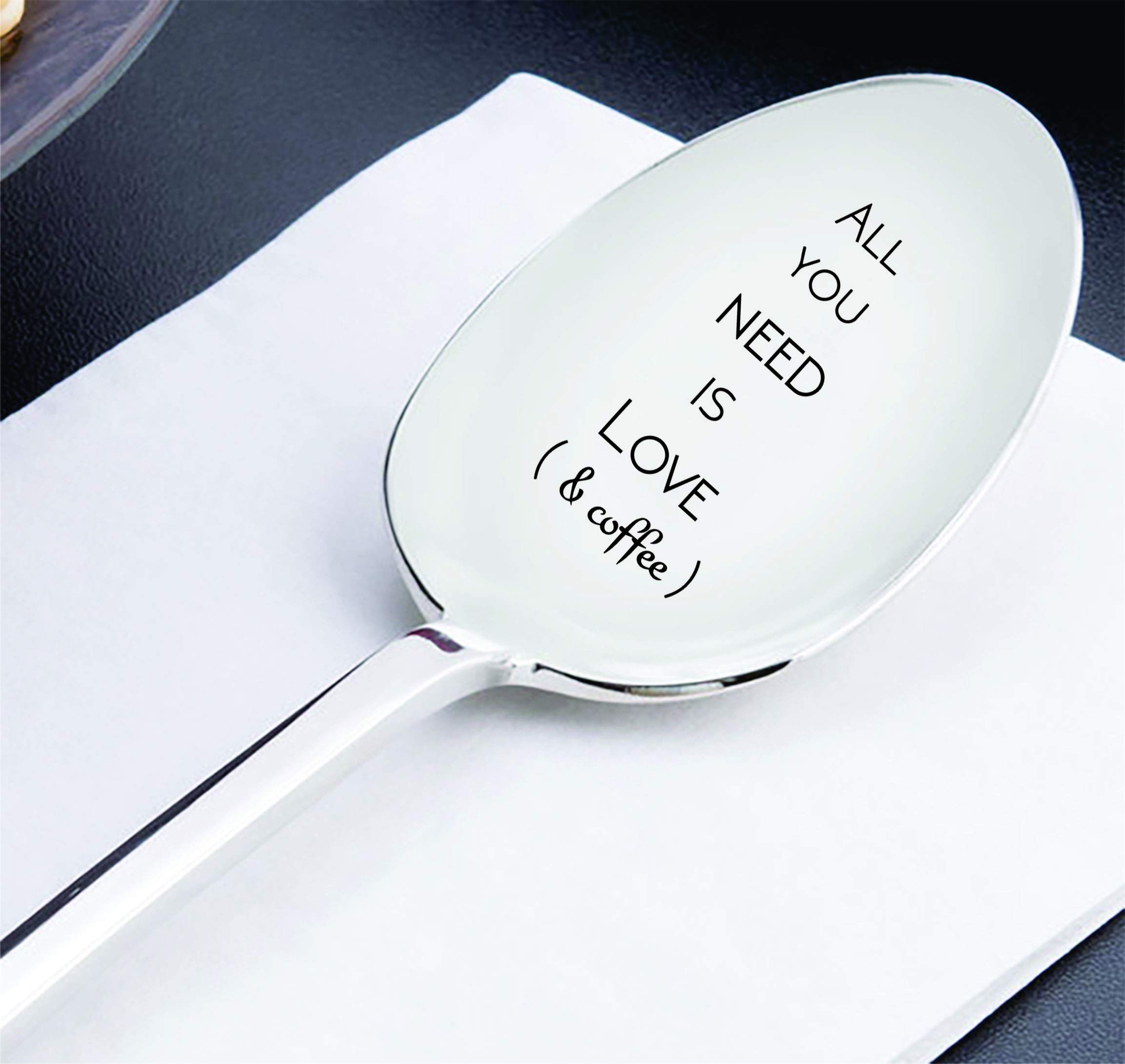 Personalized Coffee Spoon Set - Perfect Gift for Coffee Lovers, Dad, Mom, Him or Her - Ideal for Home, Office & Coffee Shop Use