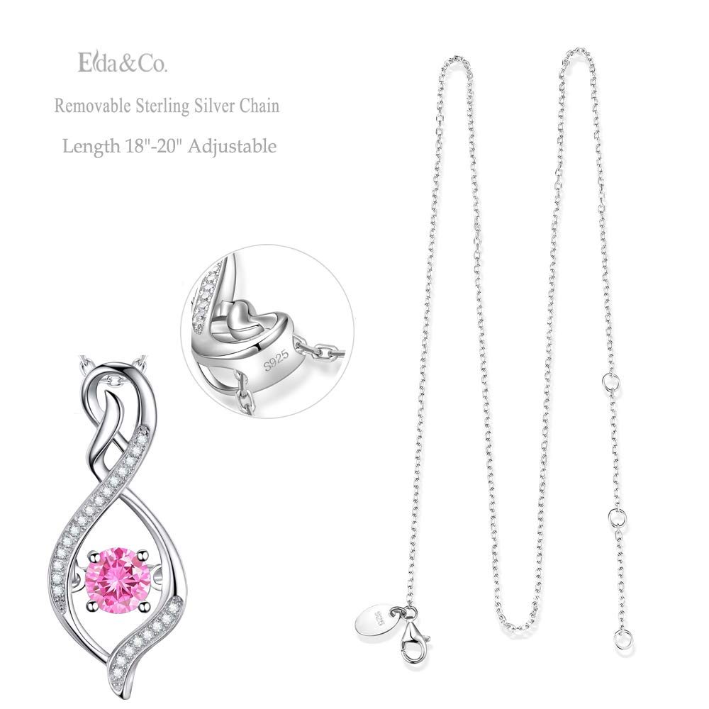 ELDA & CO. Endless Love Necklace for Women - April & May Birthstone Simulated Diamond Emerald Jewelry Gift for Wife, Mom, Her | Perfect for Birthday, Anniversary, Mother's Day & Special Occasions