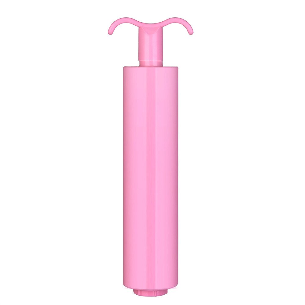 Manual Air Pump Vacuum Storage Bags - Hand Compression Travel Organizer for Comforters, Blankets & Clothes | Space Saving Storage Solution for Home, Travel & Seasonal Clothes (Pink, One Size)