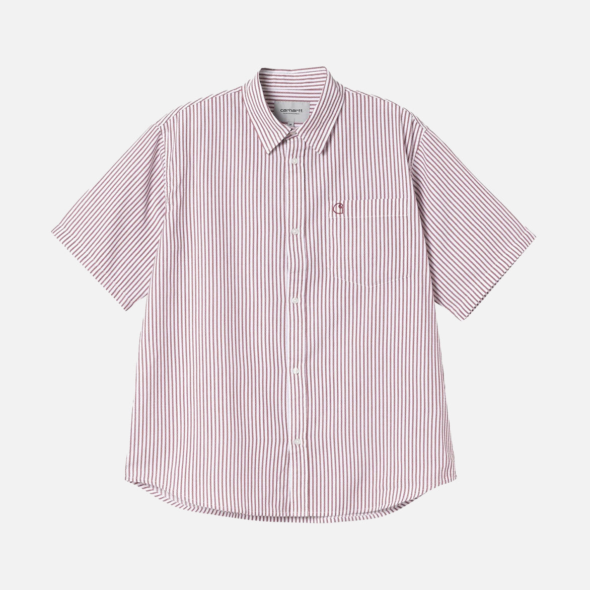 PHELPS Men's Striped Button-Down Shirt in Mulberry - Casual Office Wear & Weekend Outfits