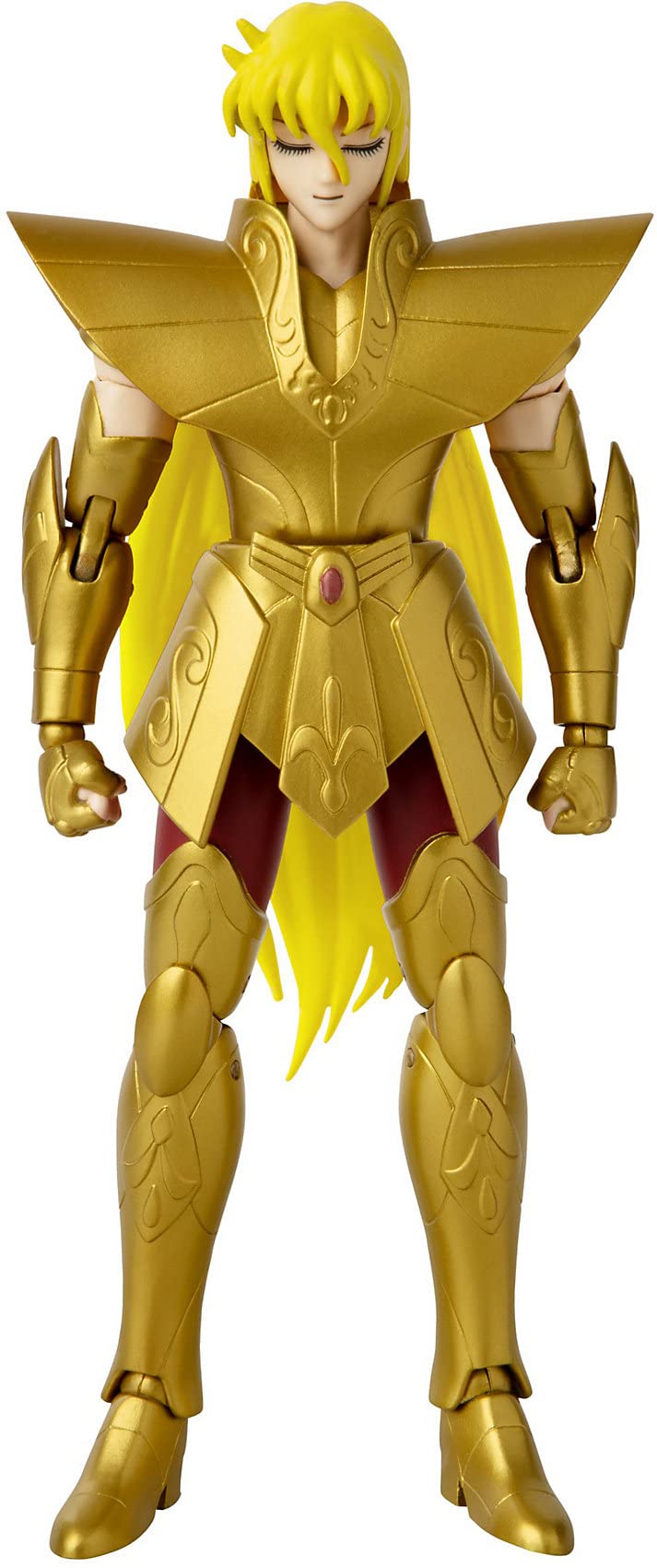 BANDAI Anime Heroes – Saint Seiya: Knights of the Zodiac, 17cm Golden Saint Virgo Shaka Action Figure (Model 36924) – Perfect for Anime Collectors & Home Display