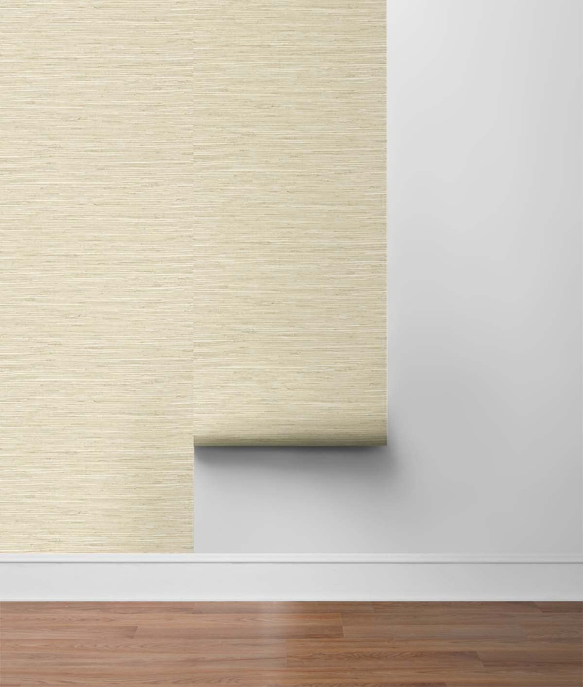 NextWall Stacy Garcia Home Saybrook Faux Rushcloth Peel and Stick Wallpaper (Sand Dunes) - Self-Adhesive Removable Wallpaper for Bedroom, Living Room, Kitchen & Office Decor