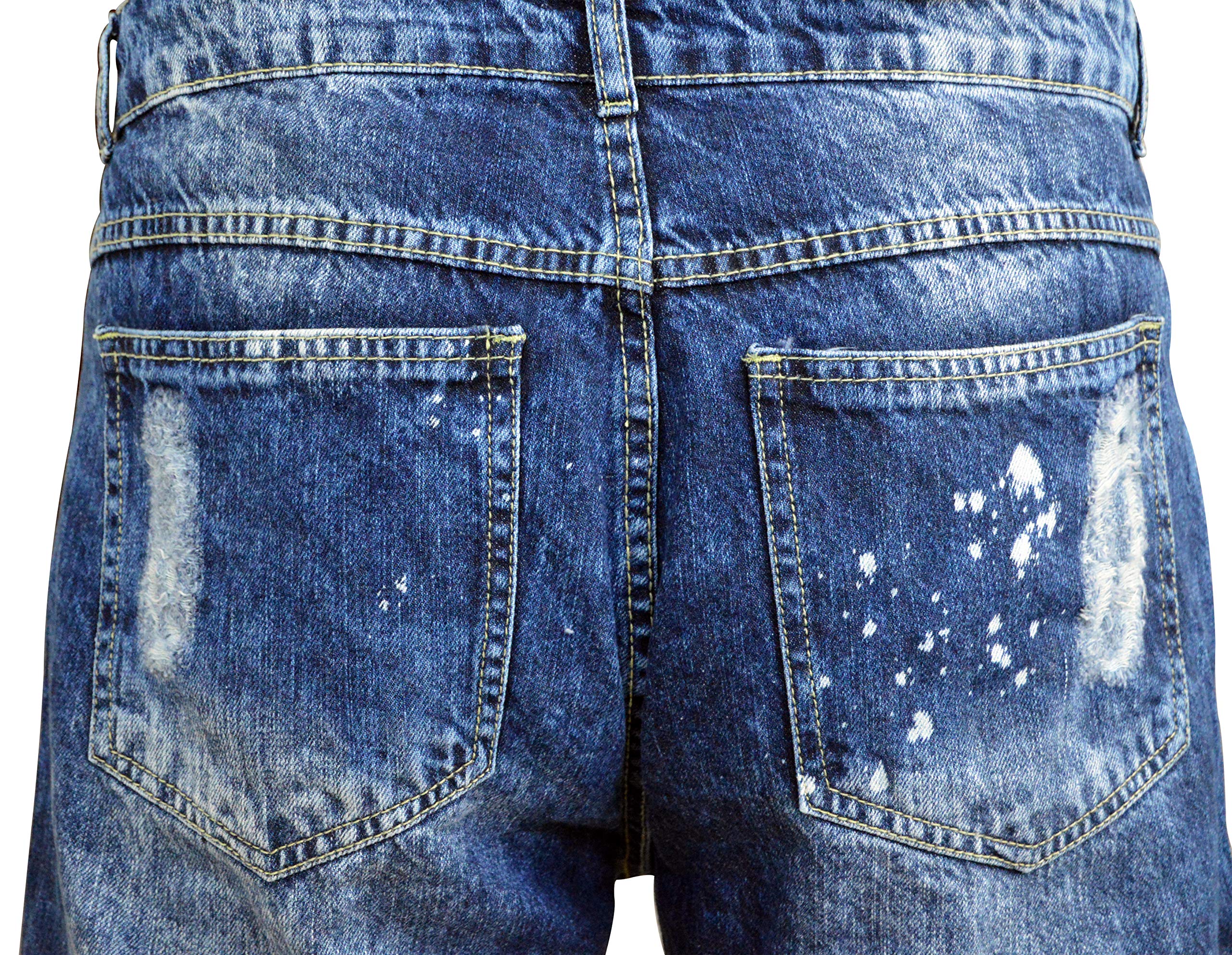 **Men's Distressed Ripped Denim Shorts - Classic Straight Fit Jean Shorts for Summer | Casual Wear, Beach Outings & Street Style**