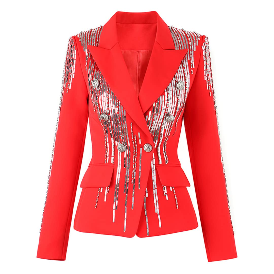 Handmade Sequin Blazer for Women - Elegant Beaded Ladies Jacket with Sparkling Embellishments | Perfect for Parties, Weddings & Evening Events