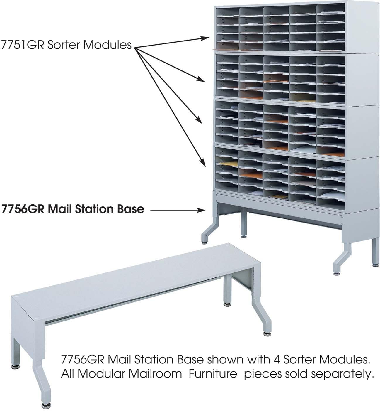 EZ Sort® Satellite Mail Station Base [7756] - Efficient Mail Sorting Solution for Offices, Homes & Businesses - Perfect for Organizing Letters, Packages & Documents