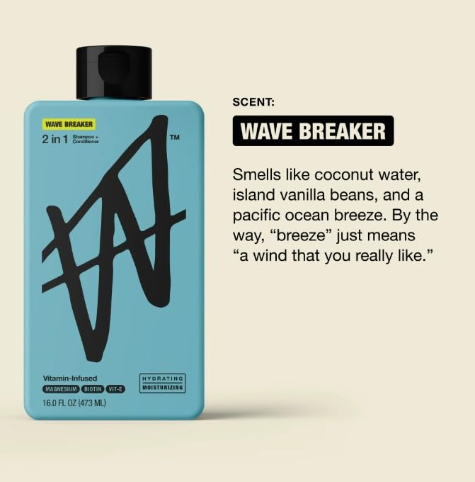 W By Jake Paul Exfoliating & Hydrating Body Wash for Men - 18 fl oz Fresh Ice Scent - Deep Cleansing & Moisturizing Shower Gel - Perfect for Gym, Post-Workout & Daily Use