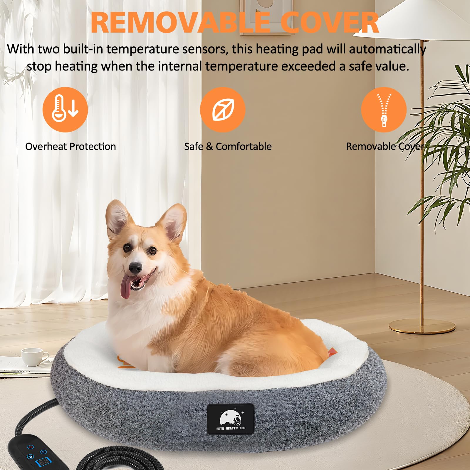 Heated Cat Bed for Small Cats - 19