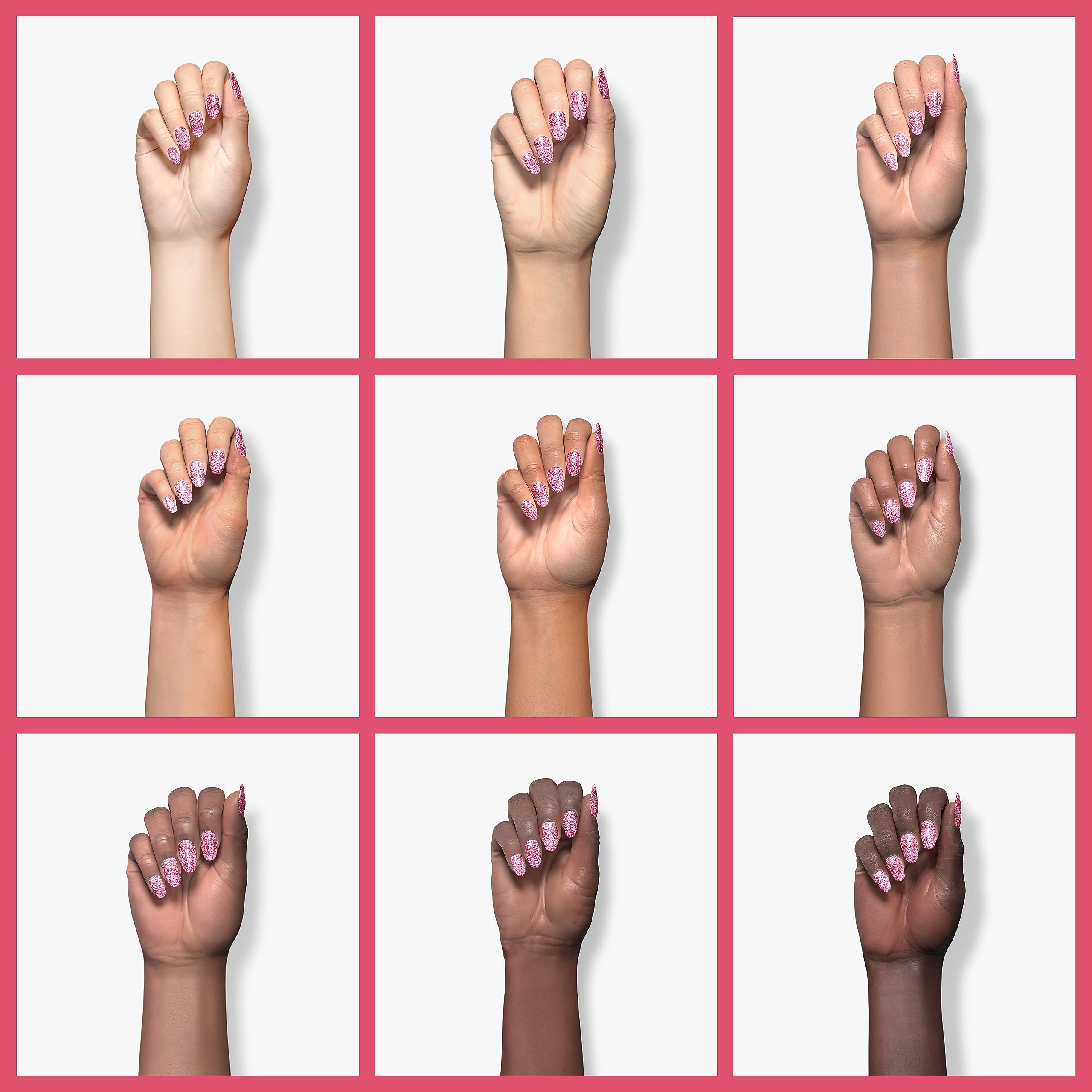 Glitter Gel Nail Polish Set - UV LED Sparkle Nail Gel for Manicure & Nail Art (Diamond Pink) | Long Lasting, Salon Quality | Perfect for Parties, Weddings & Special Occasions