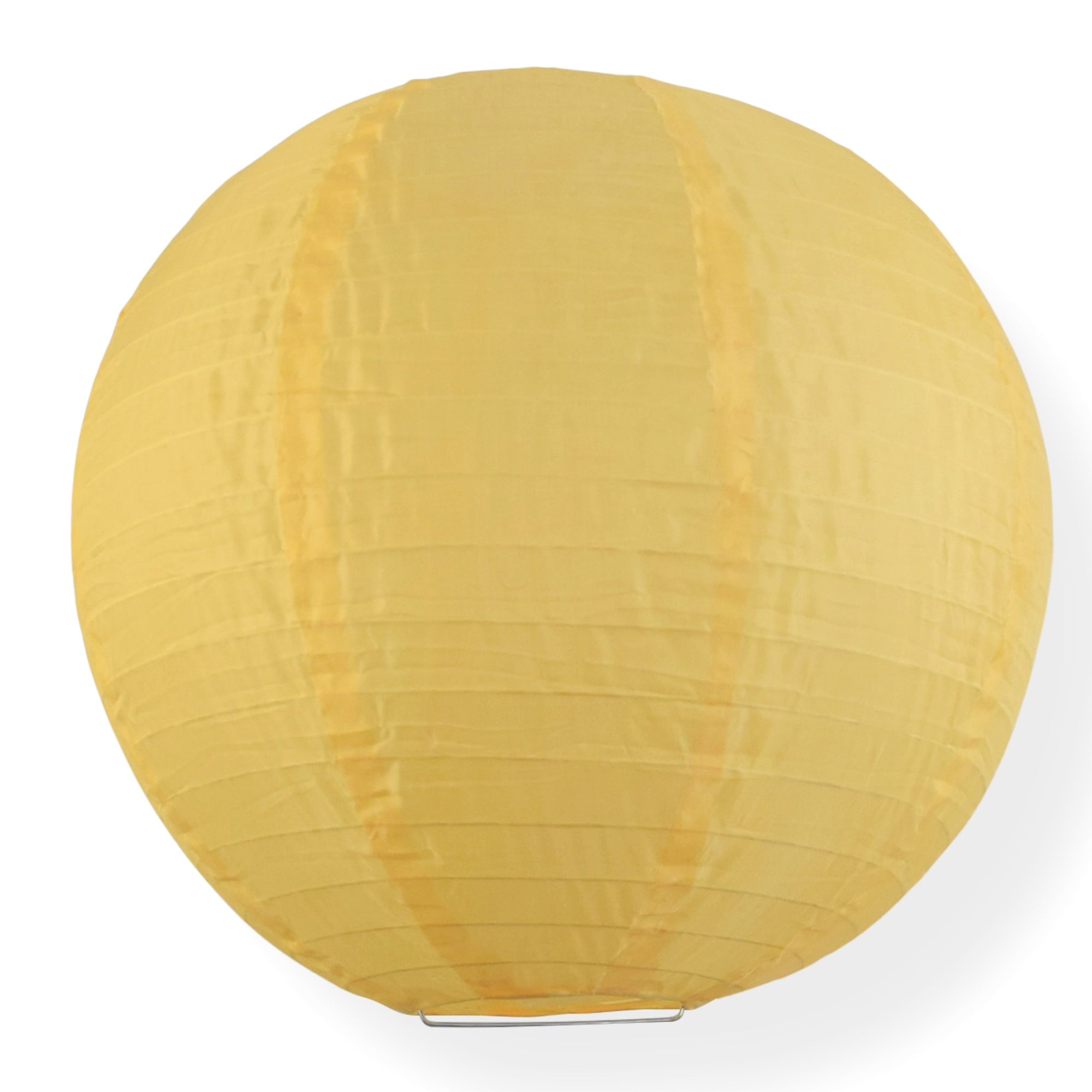 36 Golden Yellow Jumbo Shimmering Nylon Lanterns - Even Ribbing, Durable Value Pack for Party Decorations, Wedding Centerpieces & Outdoor Lighting