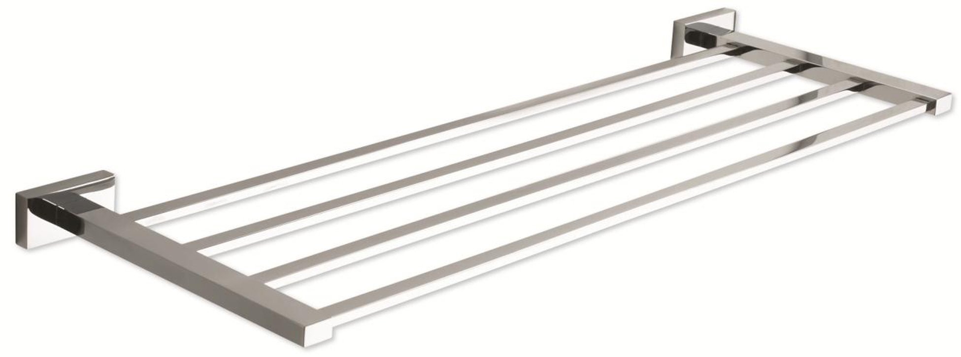 Atlas Homewares AXRK550-CH Axel Towel Rack, Polished Chrome - Modern Bathroom Organizer for Hand & Bath Towels - Perfect for Spa, Hotel & Home Decor