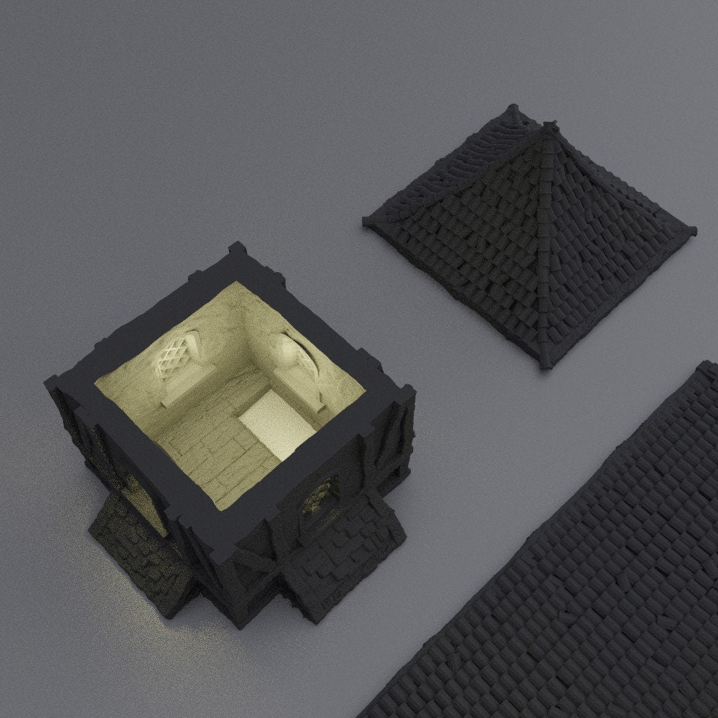Village Prison Terrain for Wargaming & Dungeons & Dragons - 28mm Tabletop RPG Scenery - Perfect for D&D Campaigns, War Games & Miniature Battle Scenes