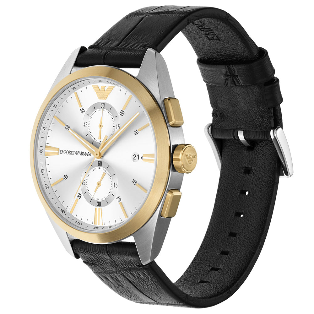 Emporio Armani AR11498 Claudio Men's Chronograph Watch - Stylish Luxury Timepiece for Business, Formal & Casual Wear