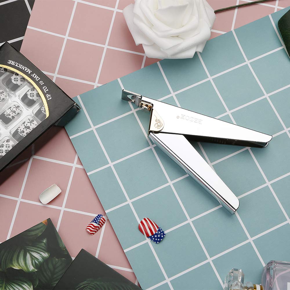 BEZOX Professional Acrylic Nail Clippers - Sharp False Nail Tip Cutters & Fake Nail Trimmers for Manicure & Nail Art | Perfect for Salon, Home Use & DIY Nail Designs