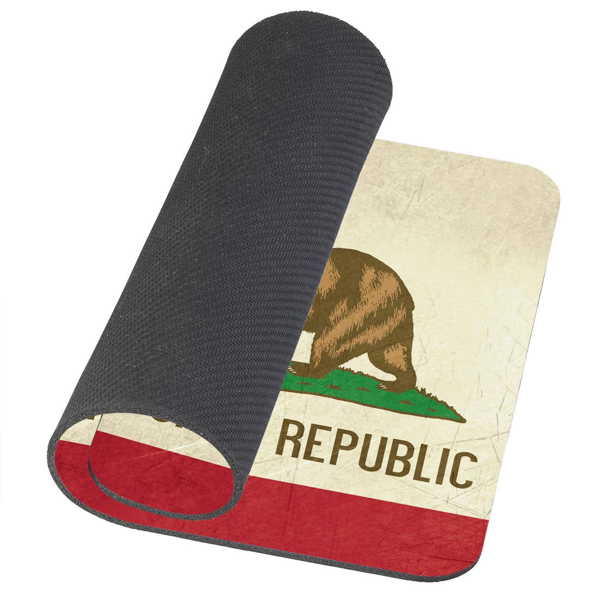 Grunge California State Flag USA Non-Slip Rubber Gaming Mouse Pad - Large Rectangle Computer Mousepad for PC, Laptop, Office & Gaming Setup (Perfect for Work, Gaming & Home Office Use)