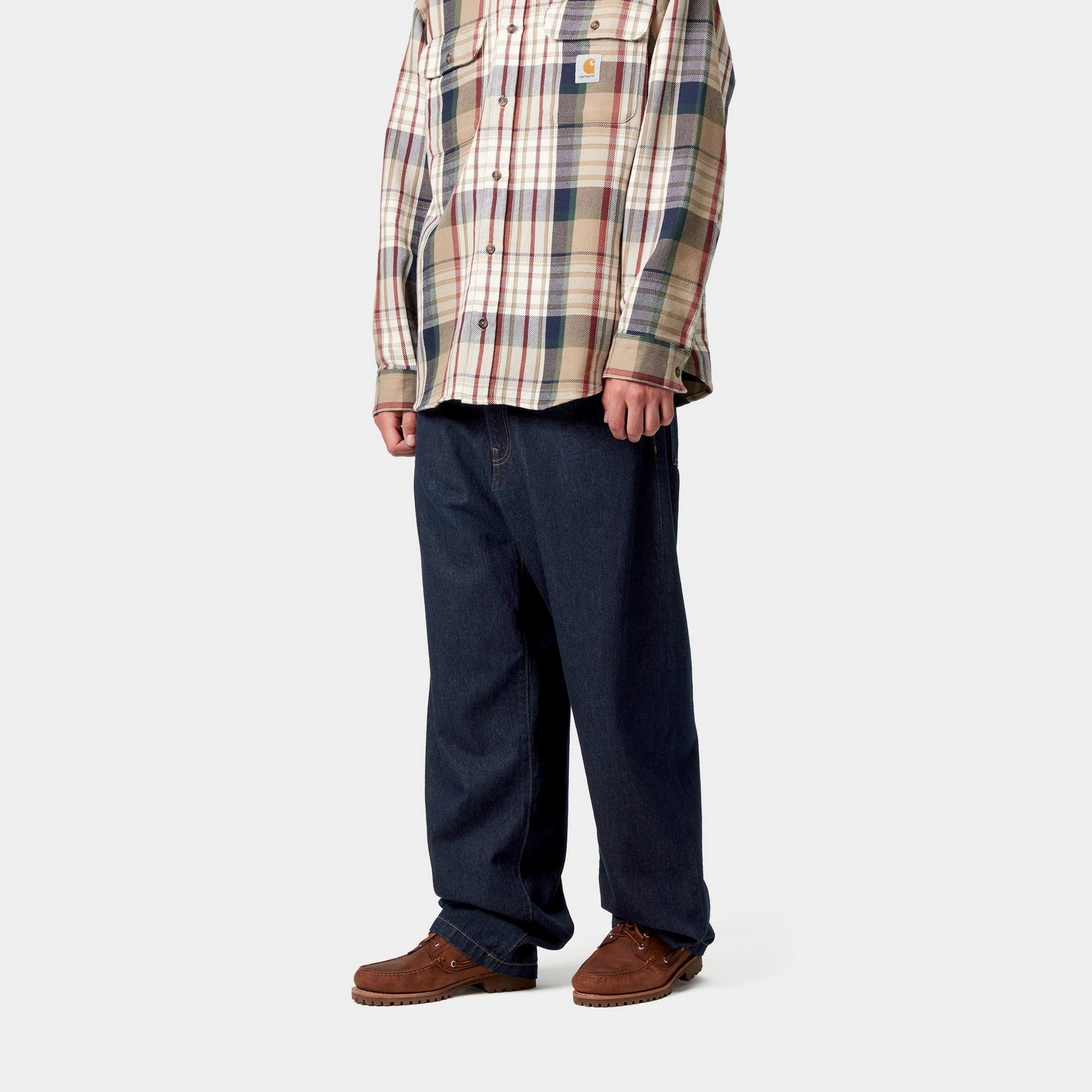 Landon Men's Blue Rinsed Denim Jeans - Comfortable Slim Fit Pants for Casual Wear & Everyday Outfits
