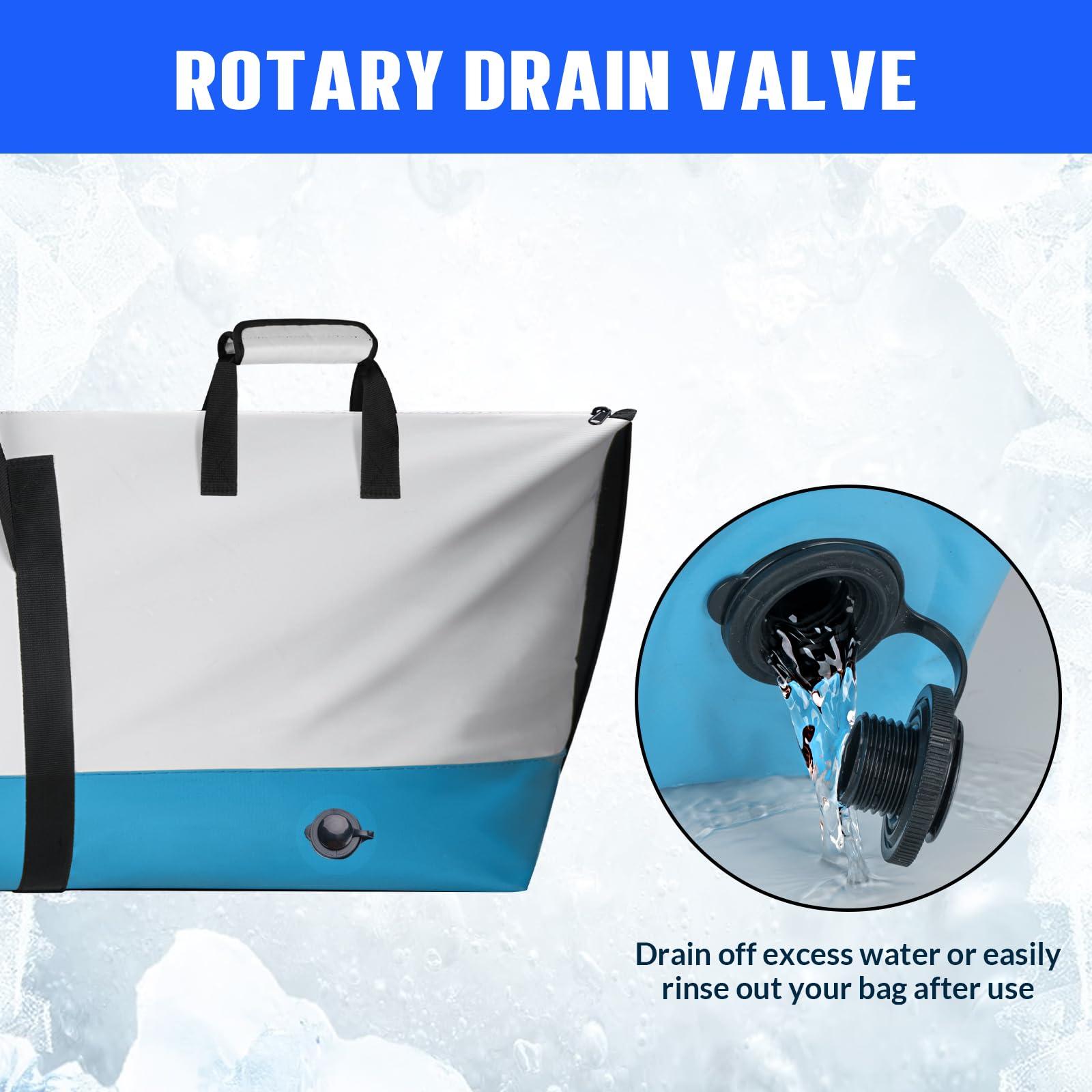 THKFISH 60x20x9in Insulated Fish Cooler Bag - Waterproof Kill Bag for Fresh Caught Fish, Ideal for Fishing Trips and Boat Outings