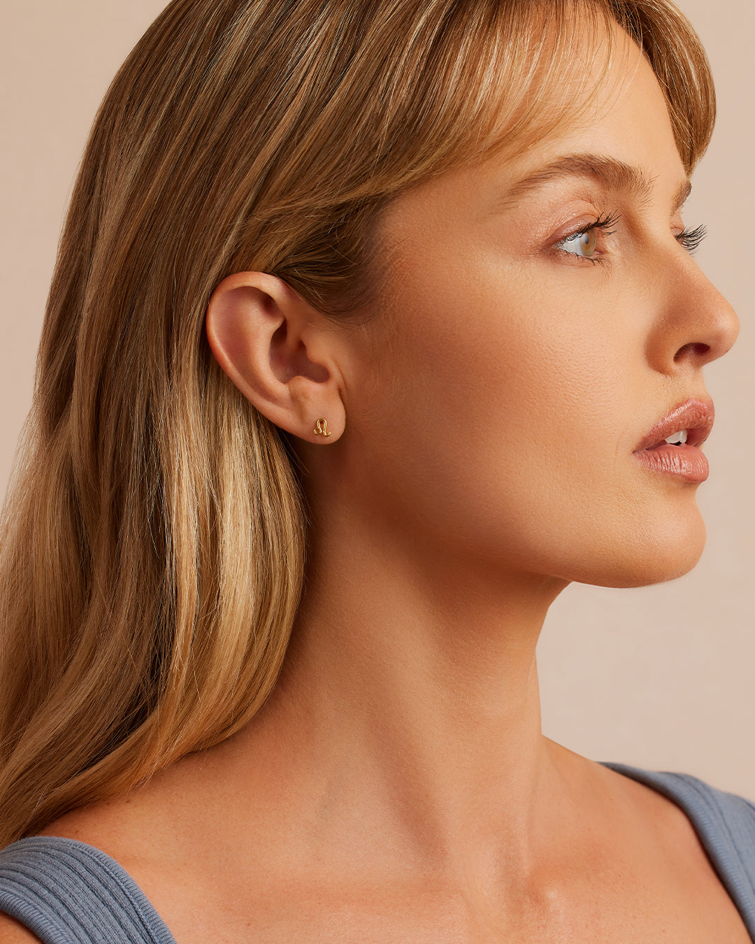 Zodiac Single Stud Earrings - Gold Plated Zodiac Sign Jewelry for Women - Perfect for Daily Wear, Gifts & Special Occasions