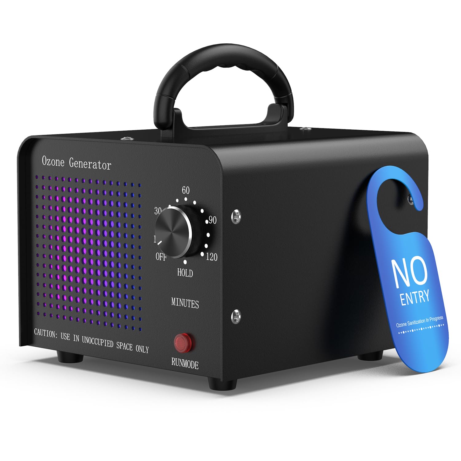 30000mg Ozone Generator Air Purifier for Home & Car - O3 Machine for Smoke & Pet Odor Removal (Black) | Freshen Air in Bedrooms, Offices & Vehicles