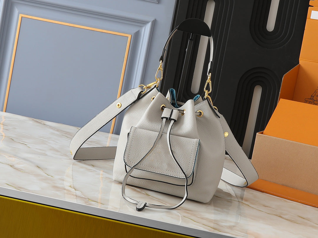Lockme Bucket Bag for Women - Stylish Leather Crossbody Handbag with Adjustable Strap - Perfect for Travel, Shopping, and Everyday Use