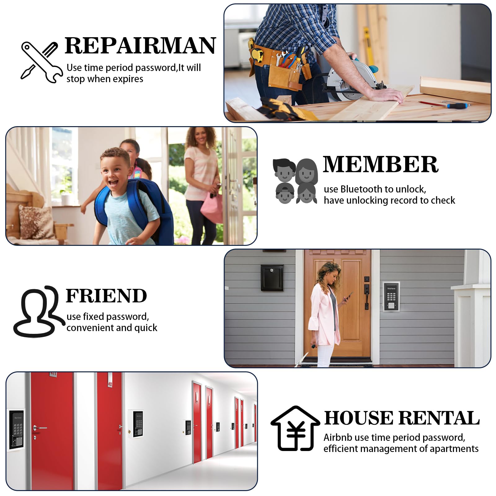 Smart Key Lock Box Wall Mount - Half Remote Unlock Key Safe for House Keys | OTP/APP/Permanent Password Access | Secure Storage for Realtors, Apartments, Garages & Stores | Weatherproof Outdoor Key Holder for Vacation Homes & Rental Properties