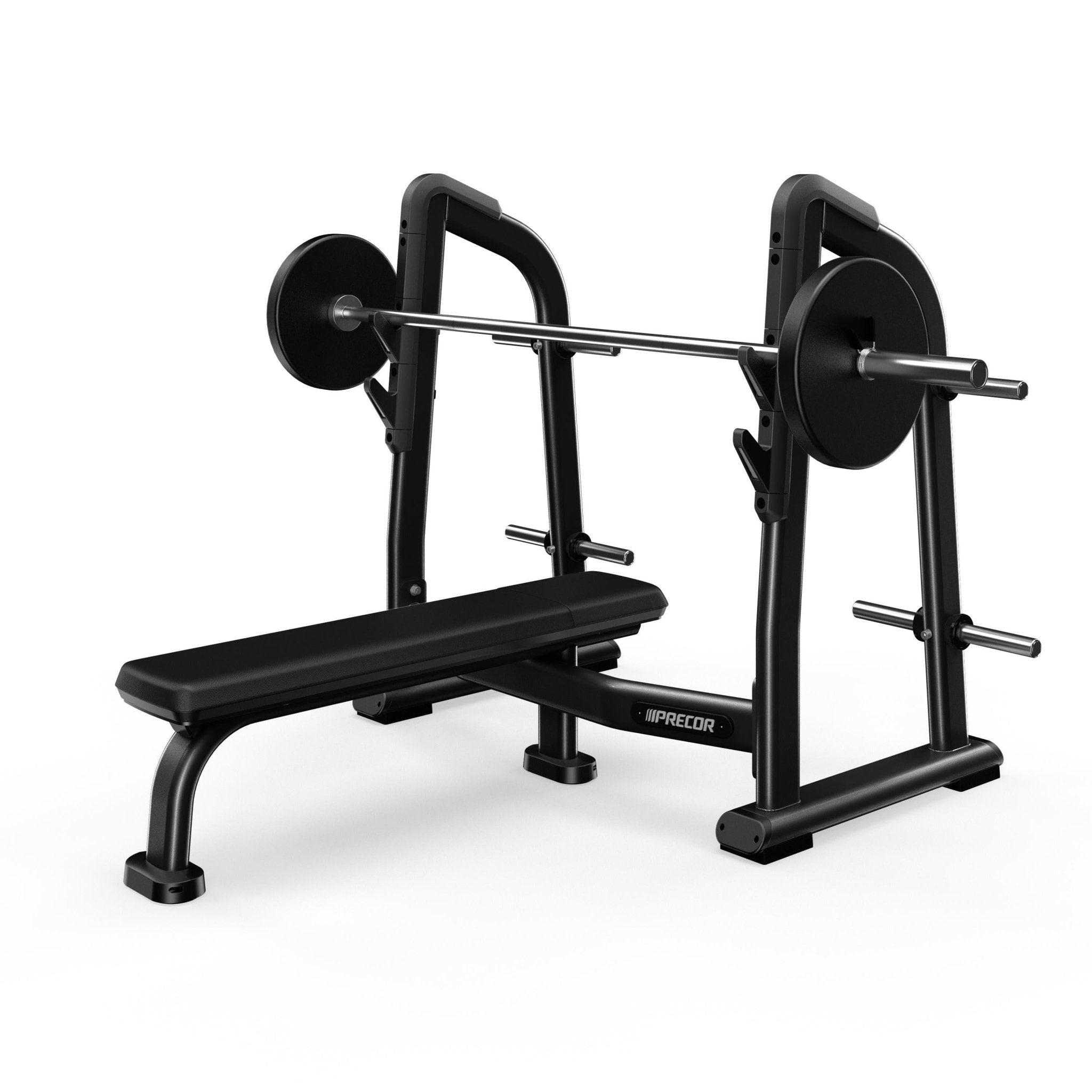 Precor Discovery Series Olympic Flat Weight Bench (DBR408) - Heavy Duty Home Gym Equipment for Strength Training & Bodybuilding