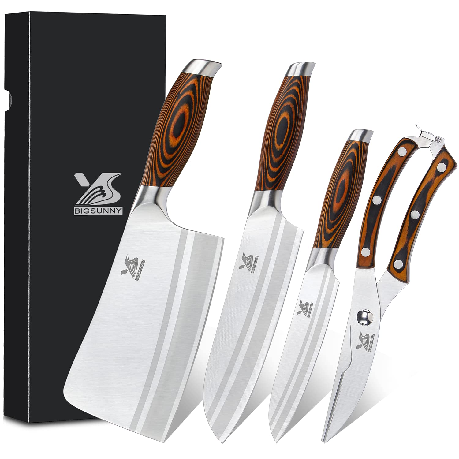 MSY BIGSUNNY 4-Piece Kitchen Knife Set - 7