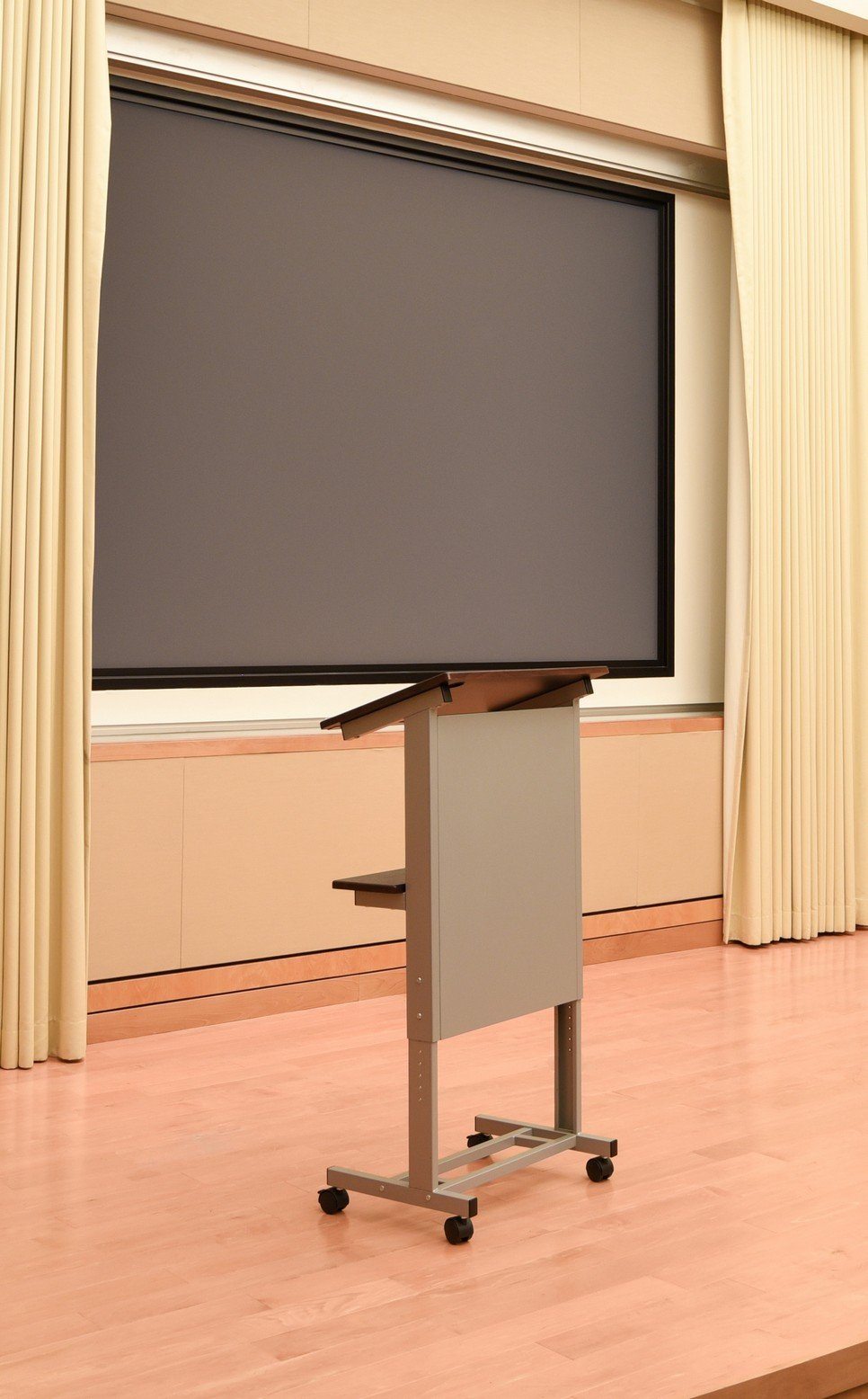 Luxor LX ADJ DW Adjustable Height Lectern Podium - Mobile Presentation Stand for Public Speaking, Church Sermons & Conference Events - Perfect for Classrooms, Auditoriums & Corporate Meetings