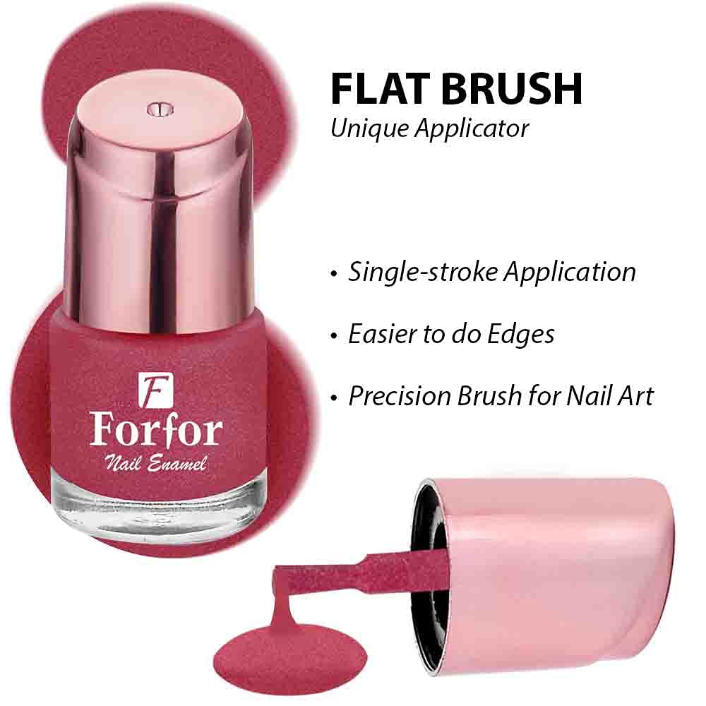 FORFOR® Perfect Stay Glitter Nail Polish - Long Lasting Shine, Chip Resistant, Pink Glitz Sparkle Nail Lacquer for Women | Perfect for Parties, Weddings, and Special Occasions