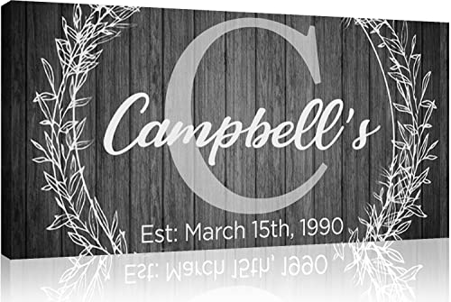 Monogram on Grey Wooden Background