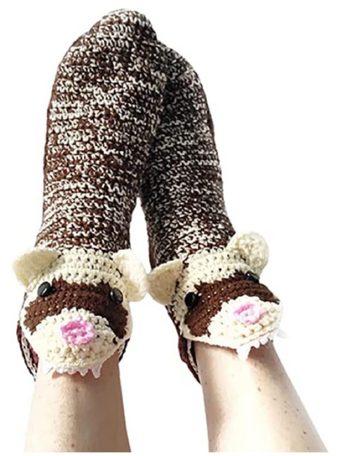 Funny Animal Crocodile Knit Socks for Women & Men - Warm Christmas Novelty Socks, One Size Fits All - Perfect for Holiday Gifts, Cozy Home Wear & Fun Outfits