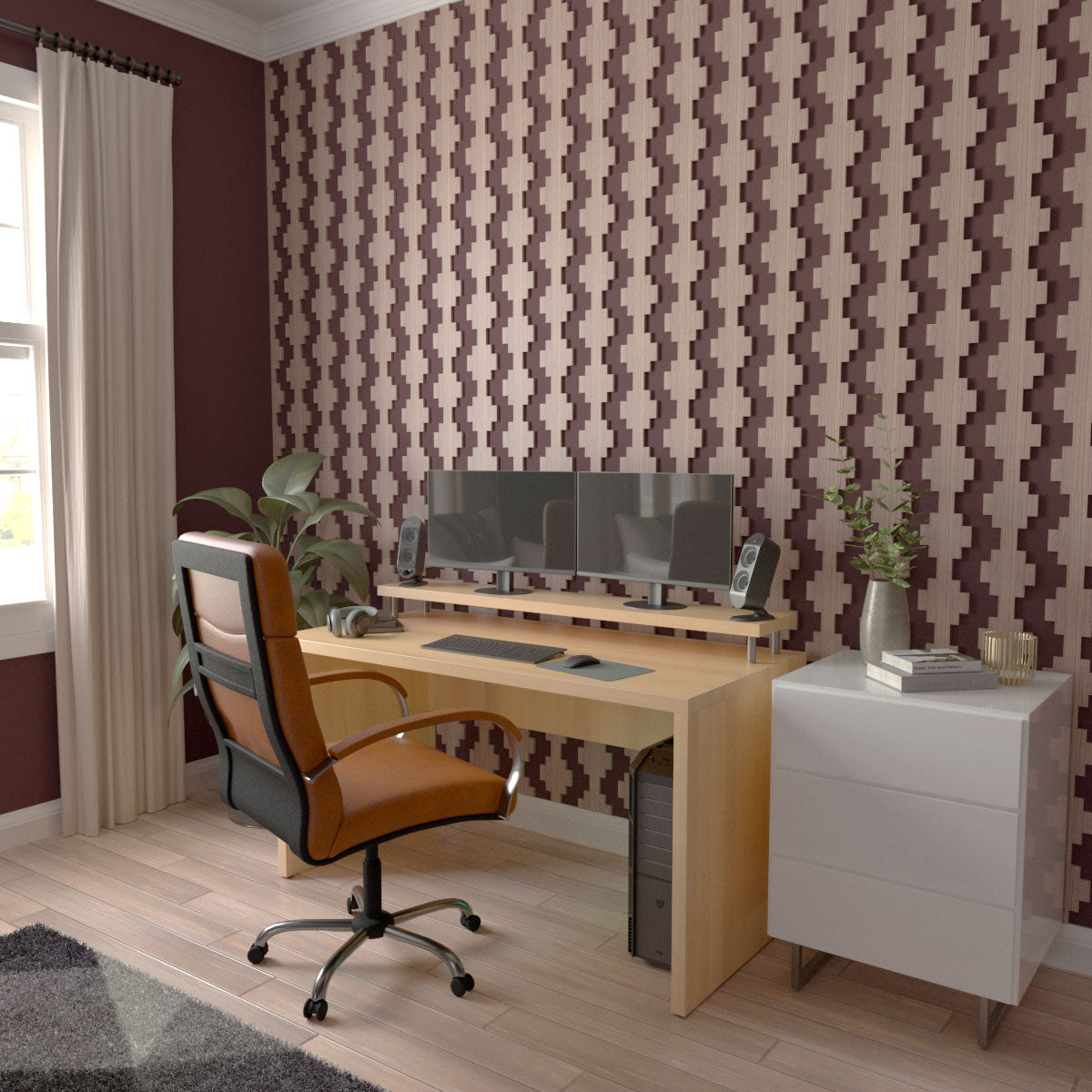 Adjustable Wood Slat Wall Kit - Modern Acoustic Panel for Home & Office Decor | DIY Room Divider & Soundproofing Solution