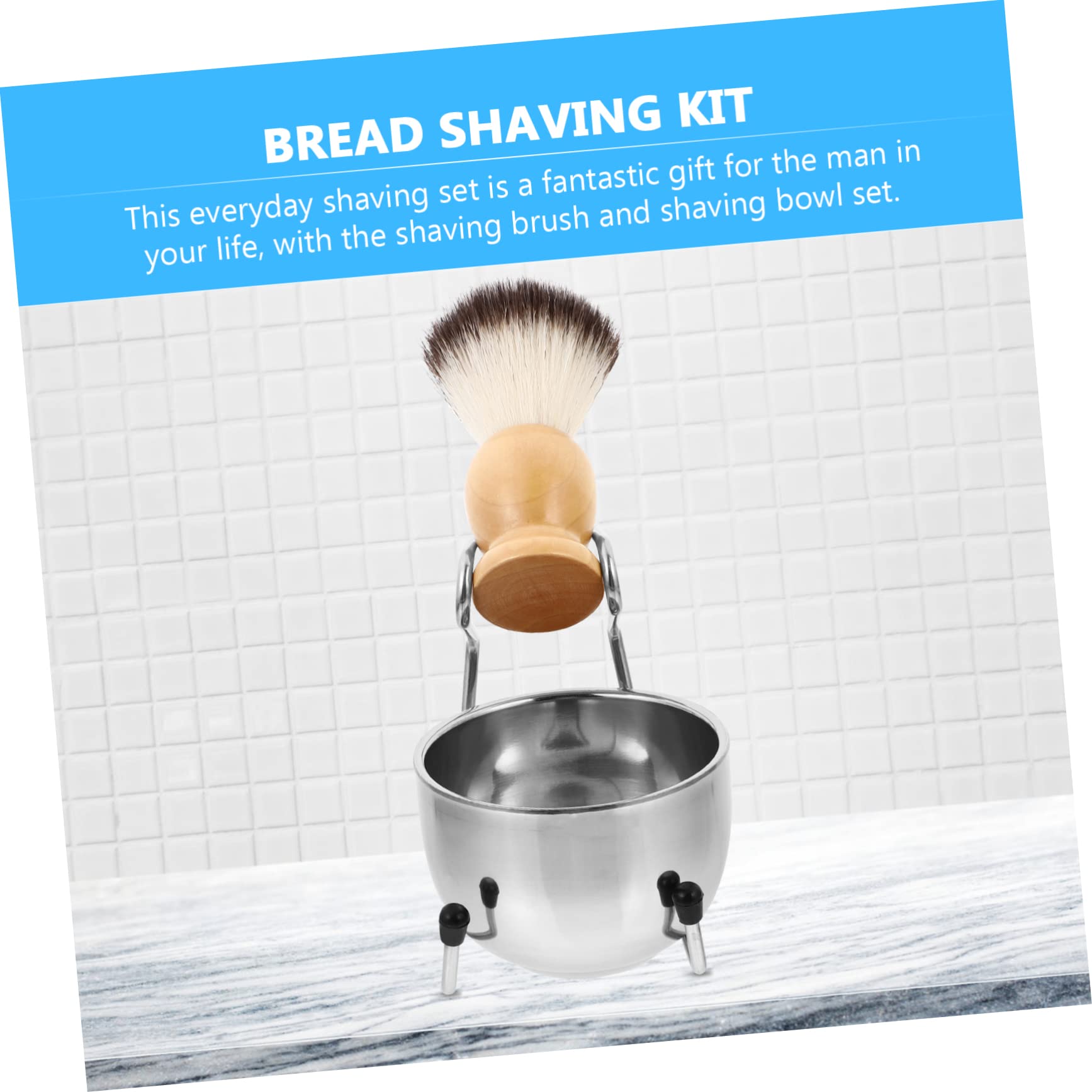 Premium Men's Shaving Kit - Healeved 1 Set with Shave Brush, Razor & Bowl for Smooth Shaving | Perfect Gift for Father's Day & Travel Grooming Essentials