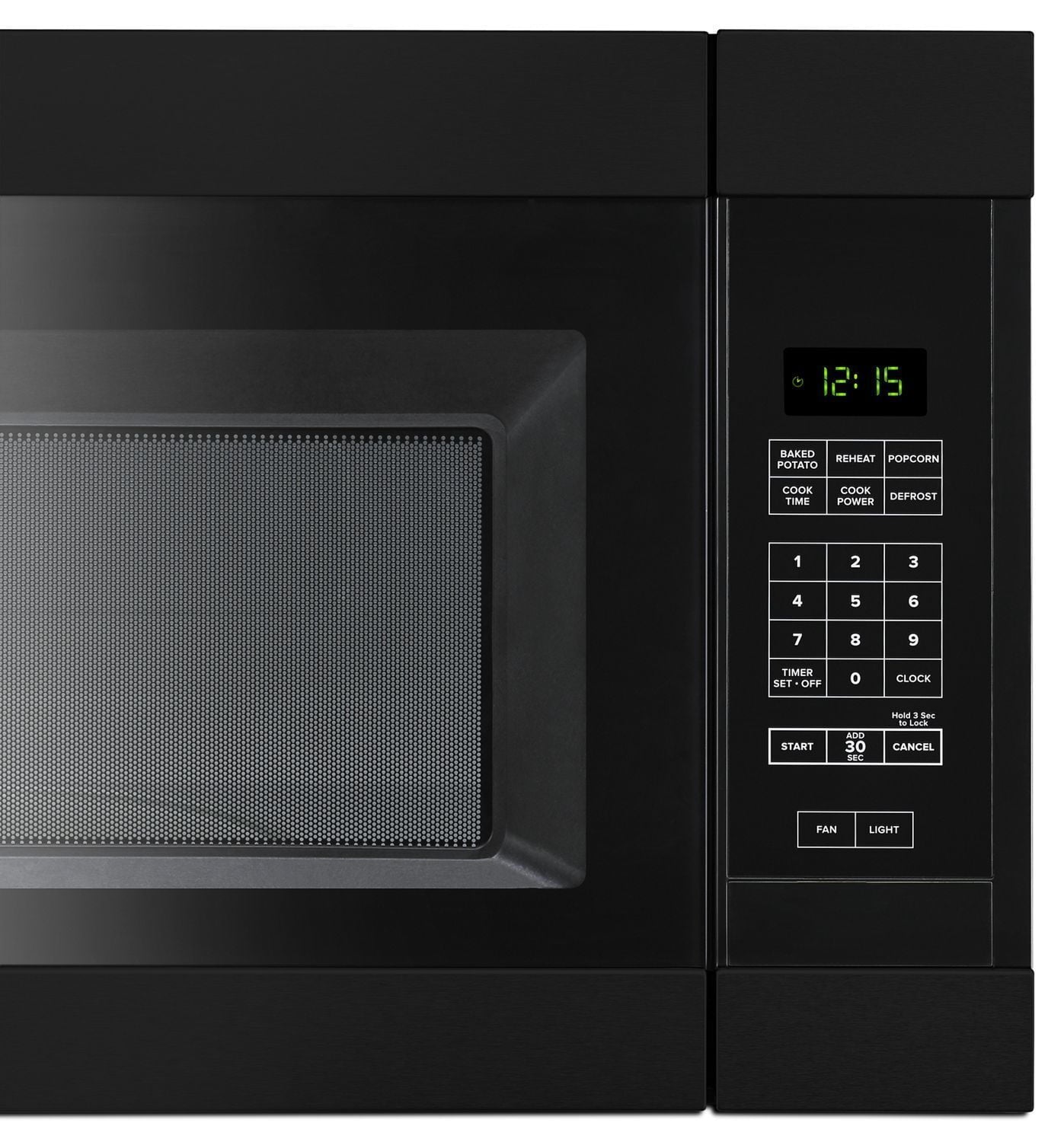 Amana AMV2307PFB 1.6 Cu. Ft. Over-the-Range Microwave Oven - Black | Quick 30-Second Add Button | Perfect for Small Kitchens & Apartments