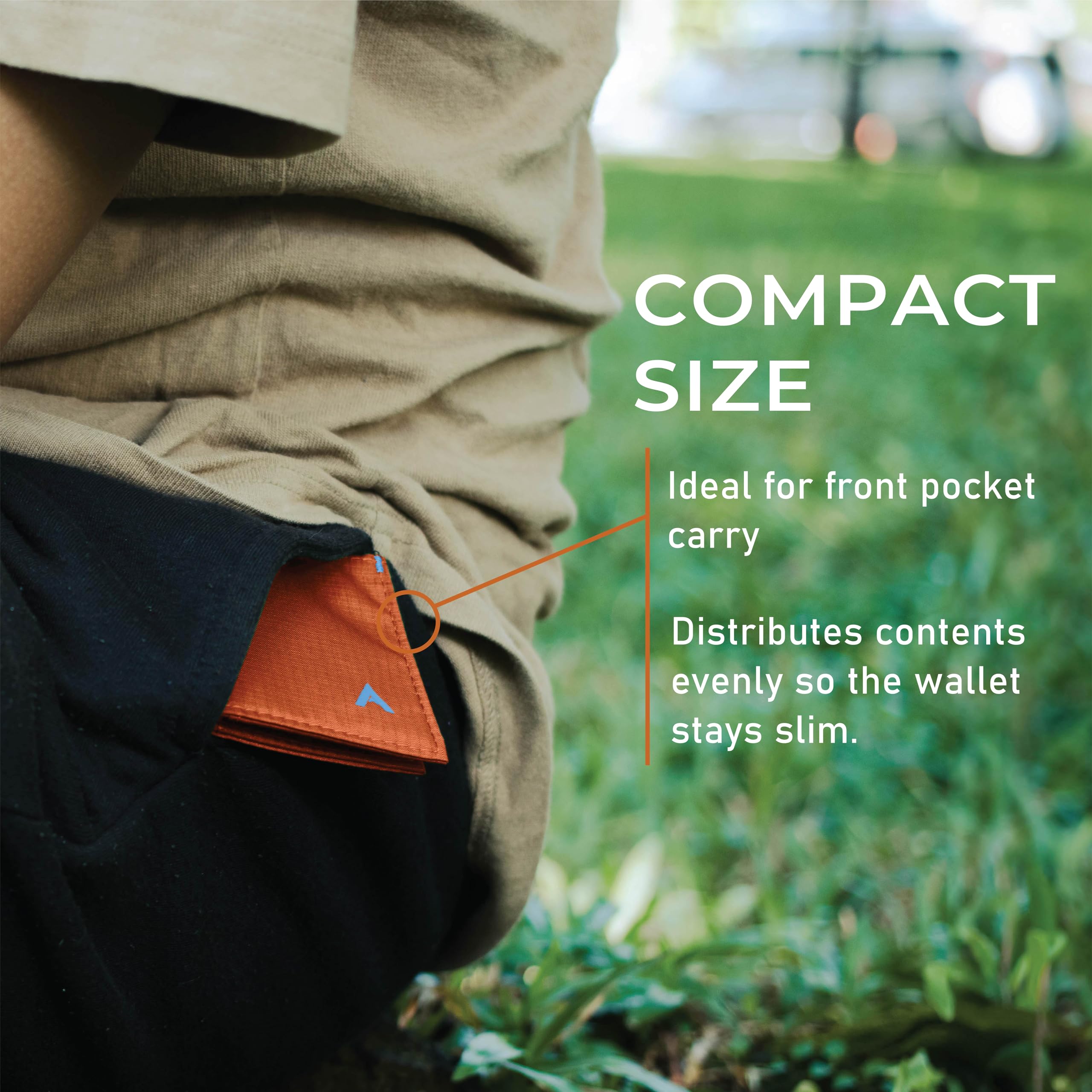Allett Sport RFID Blocking Slim Bifold Wallet for Men & Women - Nylon Minimalist Front Pocket Wallet Holds 2-10+ Cards - Perfect for Travel, Gym & Everyday Use (Potters Clay)