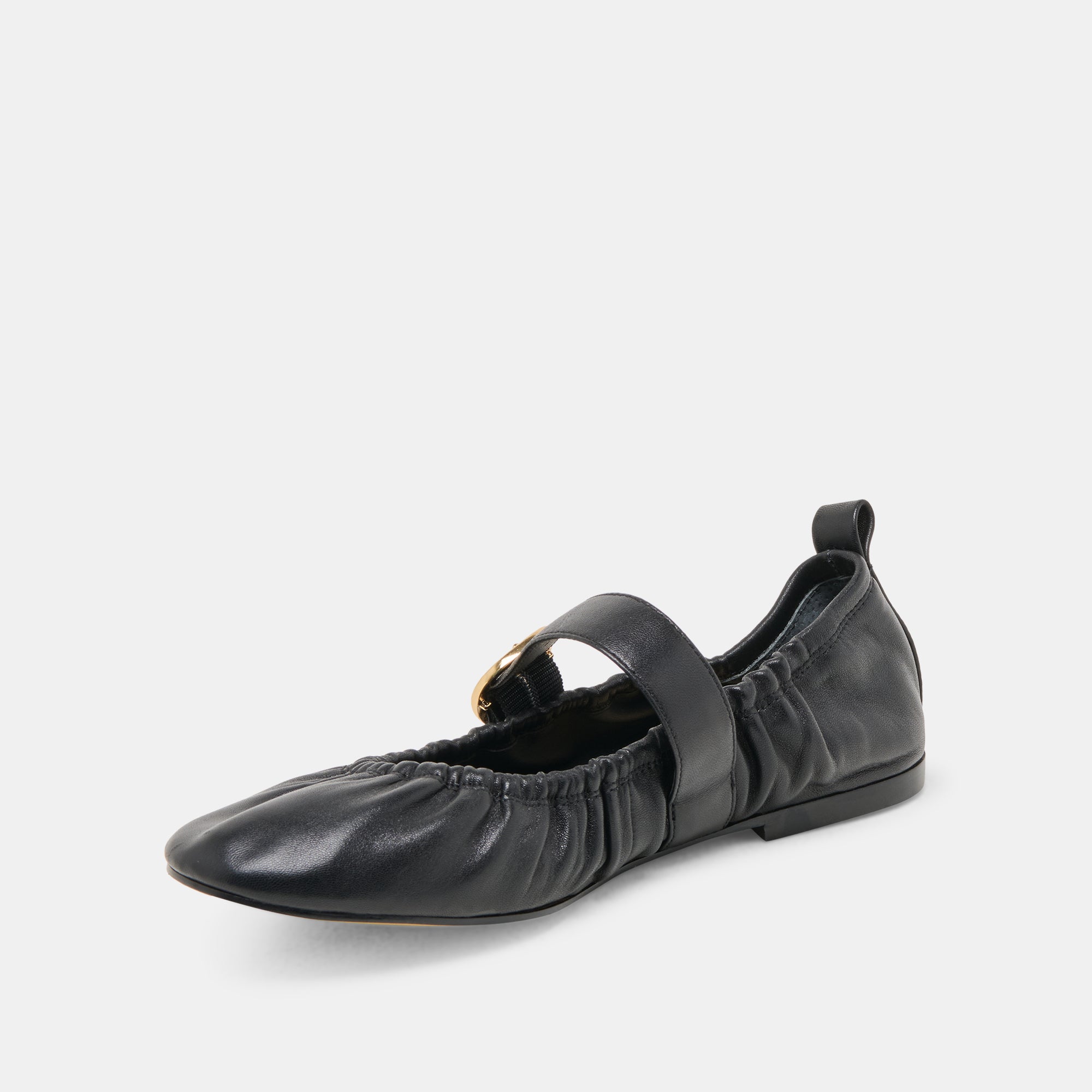 CAELY Women's Black Leather Ballet Flats - Comfortable & Stylish Shoes for Work, Casual Wear & Travel