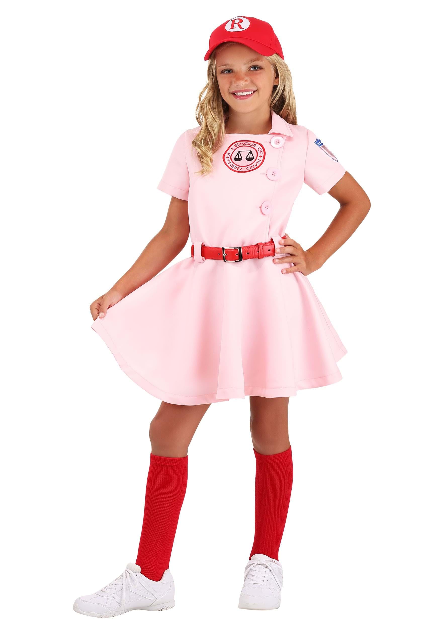 League of Their Own Dottie Costume for Kids - Vintage Baseball Outfit for Halloween & Dress-Up Parties