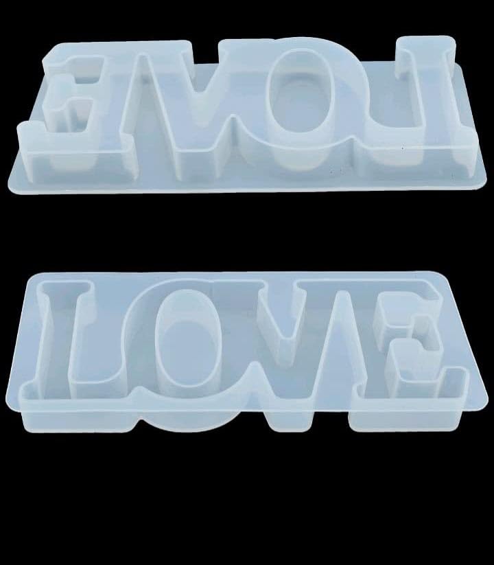 Romantic Love Silicone Molds for Epoxy Resin DIY - Valentine's Day Word Sign & Pendant Making - Perfect for Table Decorations, Wedding Favors, and Handmade Gifts