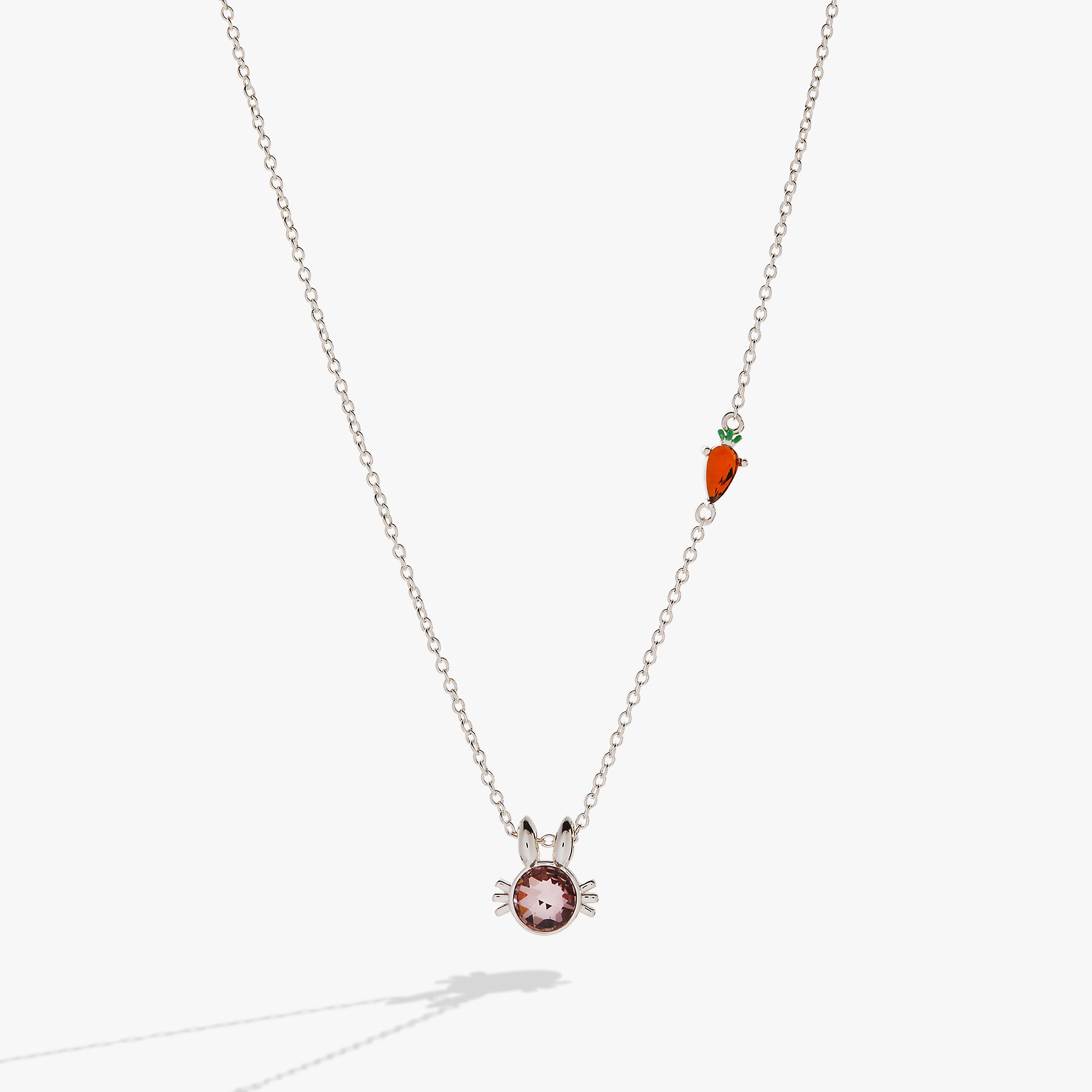 Crystal Bunny Pendant Necklace - Sterling Silver Rabbit Charm Jewelry for Women - Perfect Gift for Easter, Birthday & Everyday Wear