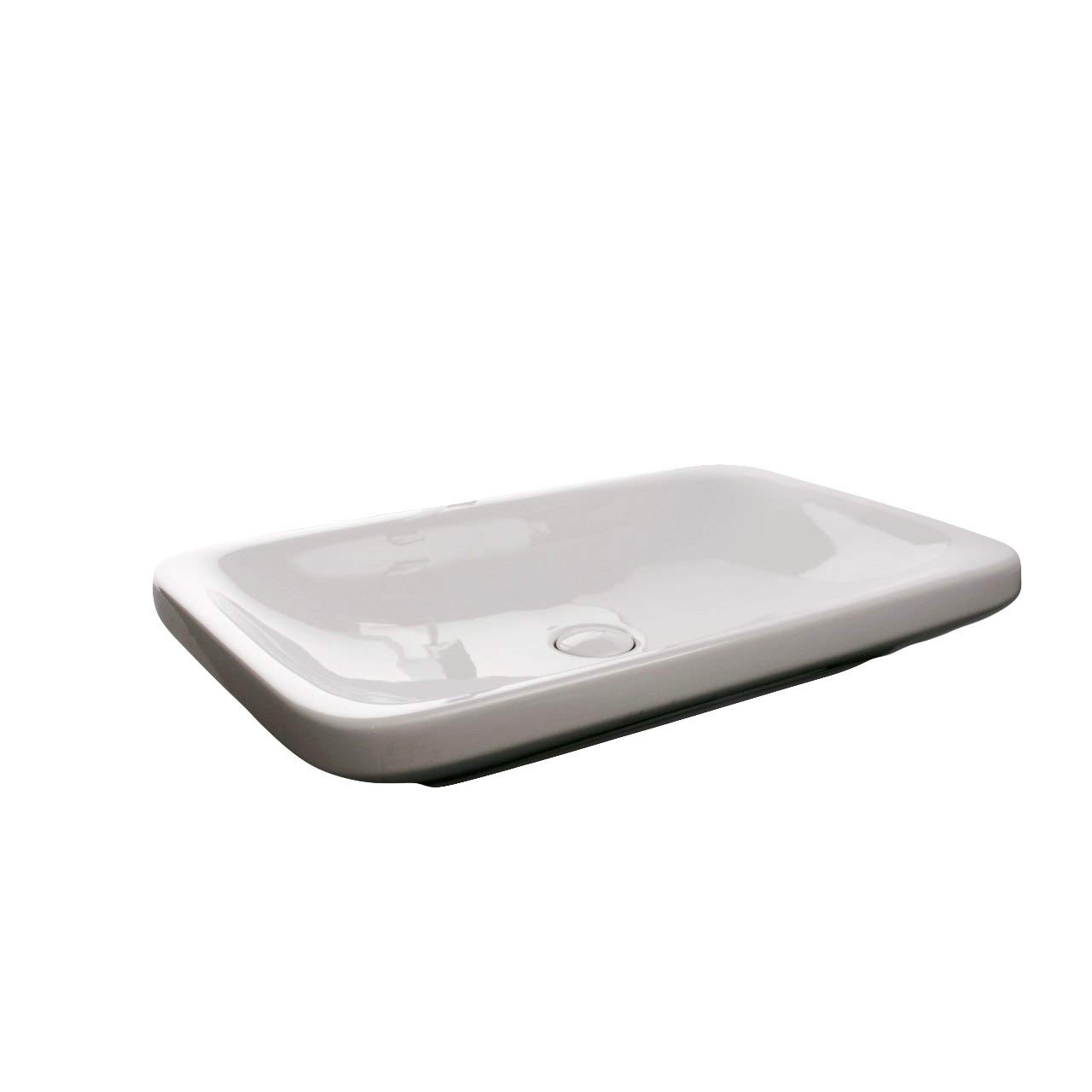 28.3 Inch Modern Ceramic Washbasin - Elegant Bathroom Sink for Vanity, Powder Room & Farmhouse Style | Durable & Easy to Clean | Perfect for Home, Hotel & Commercial Use