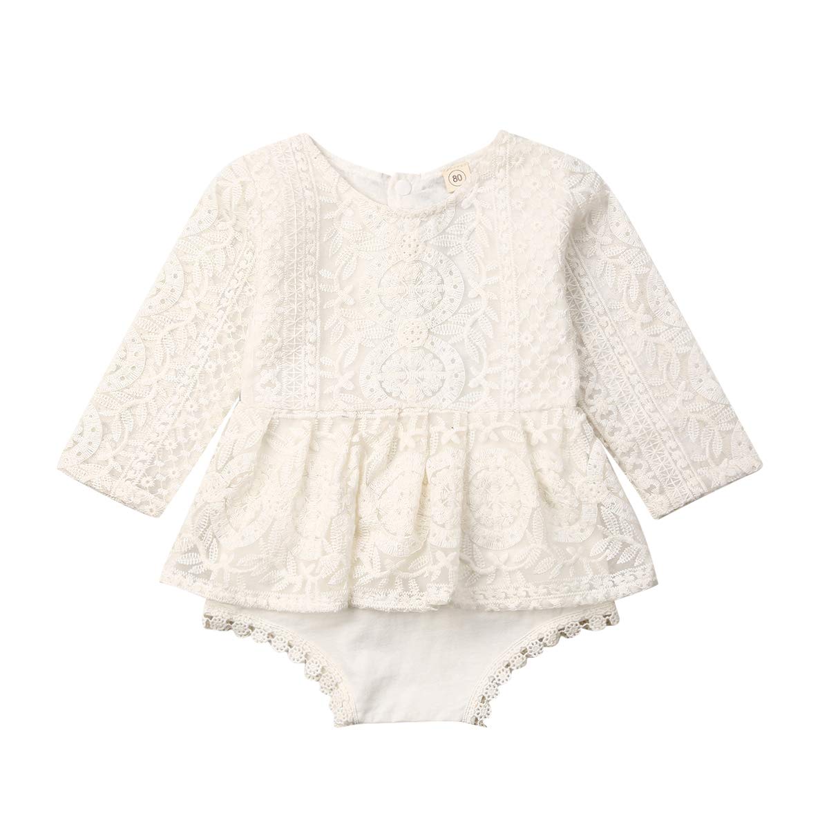 CIYCUIT Baby Girl Lace Romper - Boho Style Newborn Photography Outfits for 0-24 Months | Perfect for Photo Shoots, Birthday Parties & Special Occasions