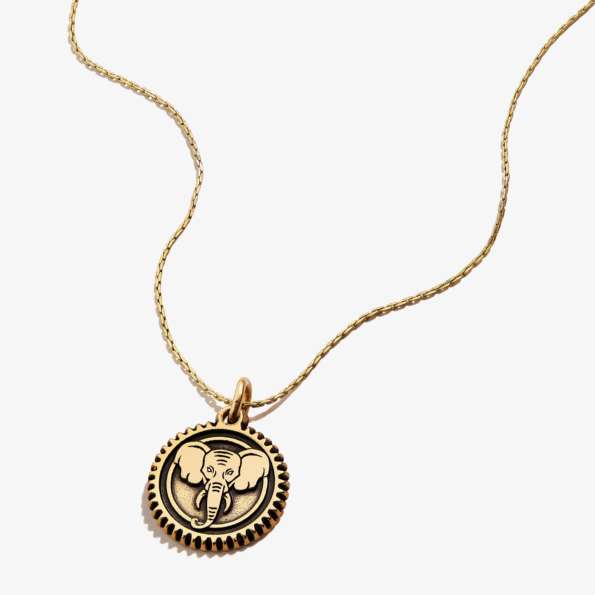 Elephant Embossed Charm Necklace - Sterling Silver Animal Jewelry for Women - Perfect Gift for Elephant Lovers, Birthday & Anniversary - Boho Style Layering Necklace for Everyday Wear