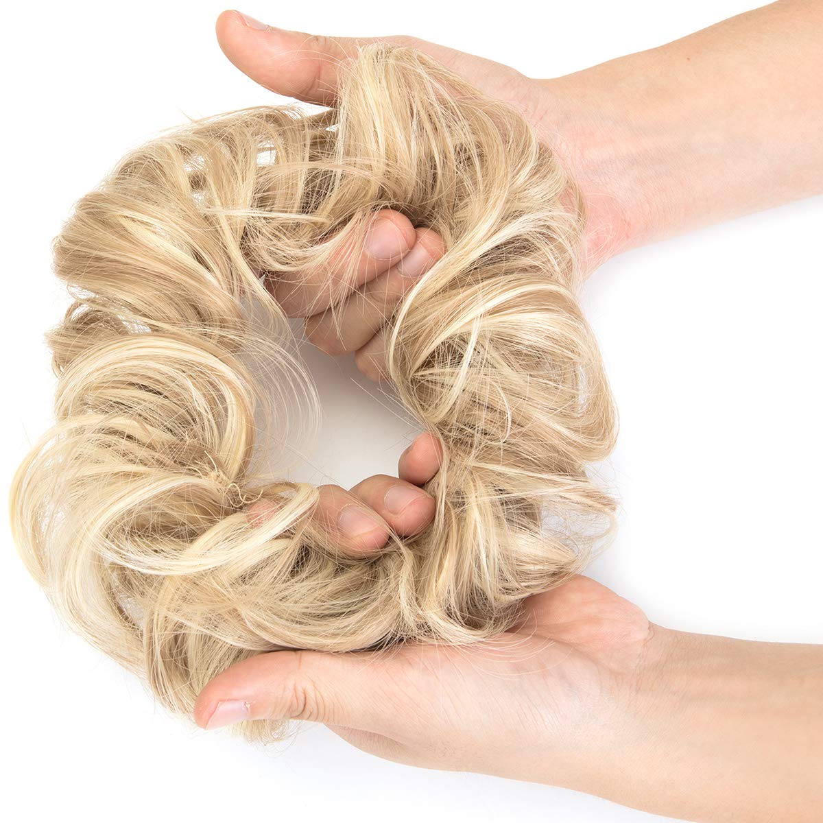 Messy Hair Bun Extensions - Seamless Chignon Hairpiece for Updo & Ponytail - Perfect for Weddings, Parties & Everyday Styling